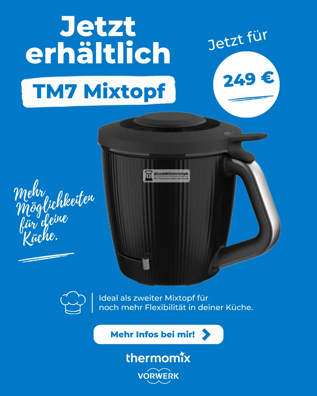 Thermomix TM7 Mixtopf jetzt für 249 Euro erhältlich