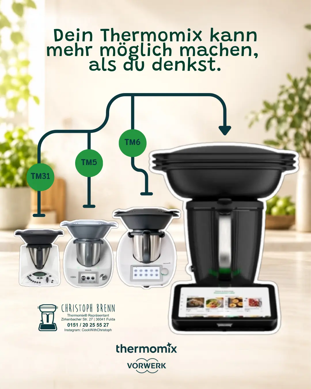 Thermomix Alt gegen Neu mit TM31, TM5 und TM6 auf dem Weg zum TM7